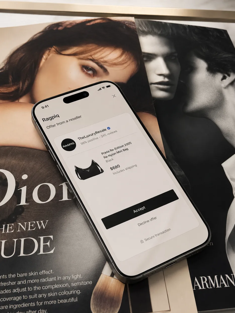 An offer from a local reseller landing in the Ragpiq app